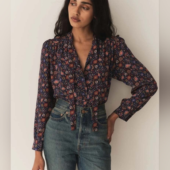 Doen Tops - DÔEN Josseline Top Midnight Riviera Medallion Small NWT